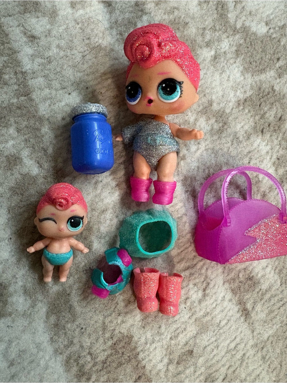 LOL Surprise Doll Limited Edition Stardust Queen w/Little Sister & Accessories